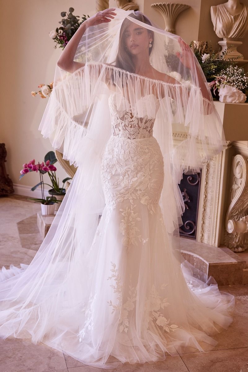 Couture Ruffle Edge 2-Tier Veil