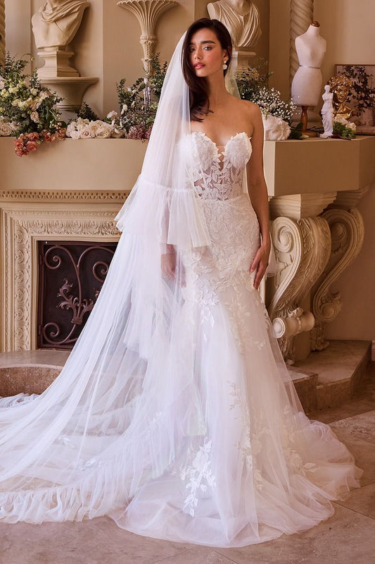 Couture Ruffle Edge 2-Tier Veil