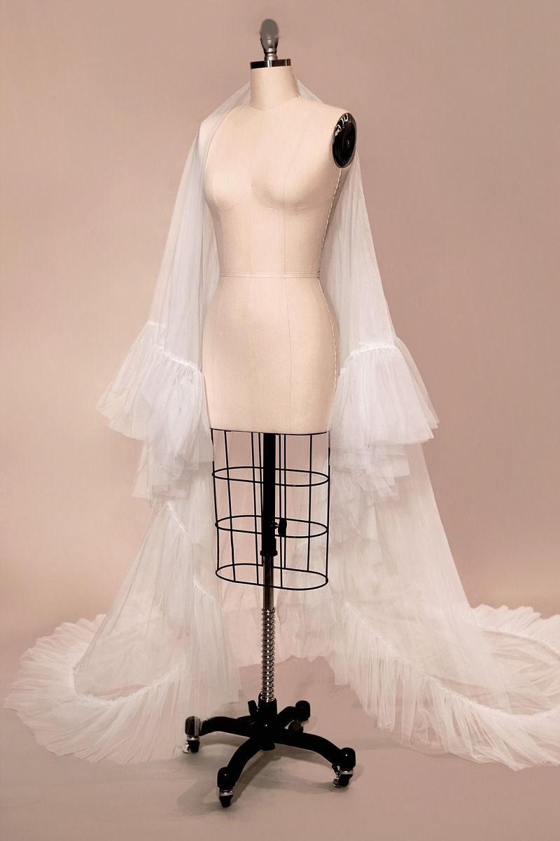 Couture Ruffle Edge 2-Tier Veil